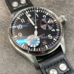 ZF Factory IWC Big Pilot IW501001 46mm Steel Black Leather Strap Arabic Number Black Dial (6) ZF Factory IWC Big Pilot IW501001 46mm Steel Black Leather Strap Arabic Number Black Dial