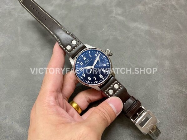 ZF Factory IWC Big Pilot IW501002 46mm Steel Leather Strap Blue Arabic Number Dial (1) ZF Factory IWC Big Pilot IW501002 46mm Steel Leather Strap White Arabic Number Blue Dial