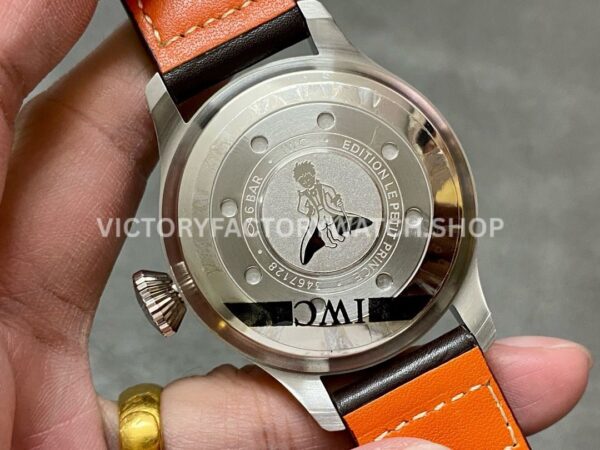 ZF Factory IWC Big Pilot IW501002 46mm Steel Leather Strap Blue Arabic Number Dial (4) ZF Factory IWC Big Pilot IW501002 46mm Steel Leather Strap White Arabic Number Blue Dial