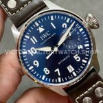 ZF Factory IWC Big Pilot IW501002 46mm Steel Leather Strap Blue Arabic Number Dial (7) ZF Factory IWC Big Pilot IW501002 46mm Steel Leather Strap White Arabic Number Blue Dial