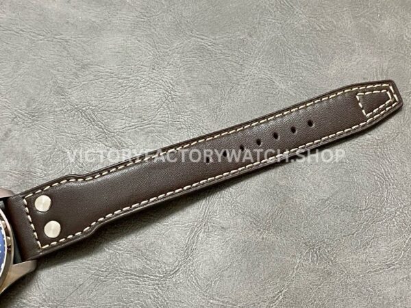 ZF Factory IWC Big Pilot IW501002 46mm Steel Leather Strap Blue Arabic Number Dial (8) ZF Factory IWC Big Pilot IW501002 46mm Steel Leather Strap White Arabic Number Blue Dial