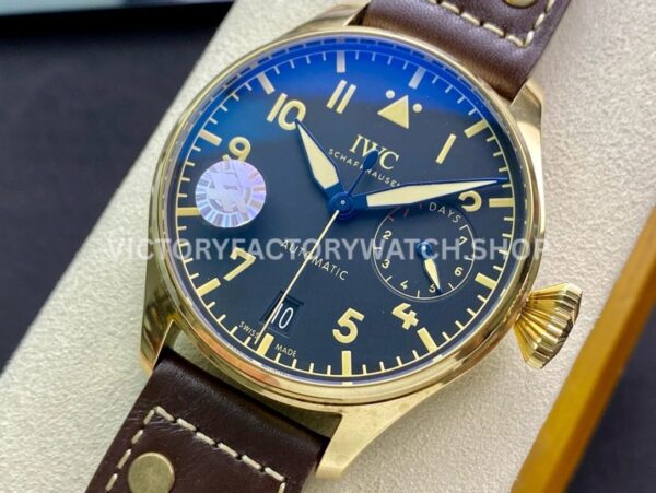 ZF Factory IWC Big Pilot IW501005 46.2mm Bronze Leather Strap Arabic Numerals Black Dial (1) ZF Factory IWC Big Pilot IW501005 46.2mm Bronze Leather Strap Arabic Numerals Black Dial