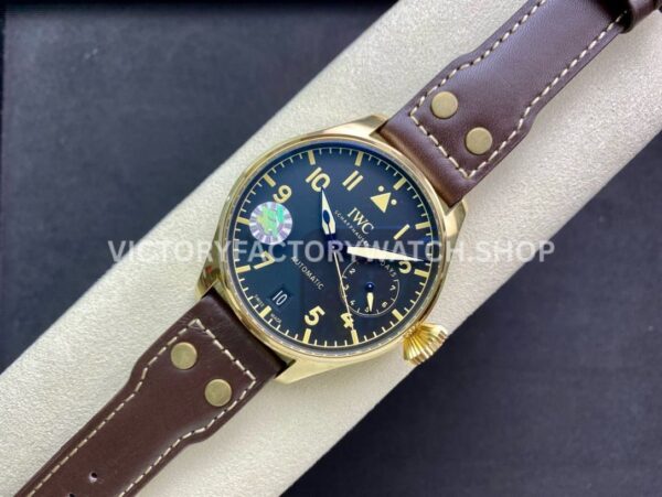 ZF Factory IWC Big Pilot IW501005 46.2mm Bronze Leather Strap Arabic Numerals Black Dial (3) ZF Factory IWC Big Pilot IW501005 46.2mm Bronze Leather Strap Arabic Numerals Black Dial