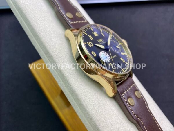 ZF Factory IWC Big Pilot IW501005 46.2mm Bronze Leather Strap Arabic Numerals Black Dial (4) ZF Factory IWC Big Pilot IW501005 46.2mm Bronze Leather Strap Arabic Numerals Black Dial