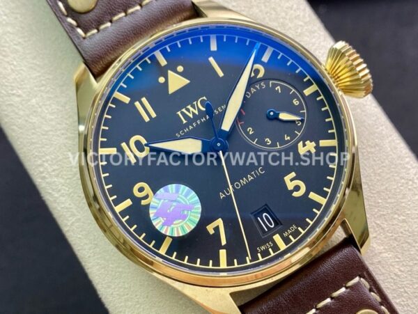 ZF Factory IWC Big Pilot IW501005 46.2mm Bronze Leather Strap Arabic Numerals Black Dial (5) ZF Factory IWC Big Pilot IW501005 46.2mm Bronze Leather Strap Arabic Numerals Black Dial