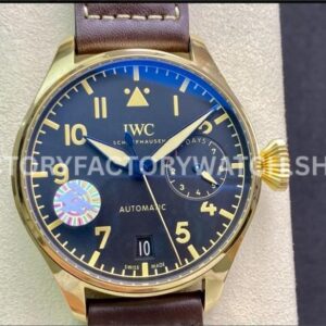 ZF Factory IWC Big Pilot IW501005 black dial bronze case leather strap