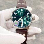 ZF Factory IWC Big Pilot IW501015 Steel Leather Strap Arabic Numerals Green Dial (8) ZF Factory IWC Big Pilot IW501015 green dial steel case leather strap