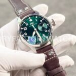 ZF Factory IWC Big Pilot IW501015 Steel Leather Strap Arabic Numerals Green Dial (9) ZF Factory IWC Big Pilot IW501015 46mm Steel Leather Strap Arabic Numerals Green Dial
