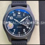 ZF Factory IWC Big Pilot Top Gun IW502003 46mm Ceramic Textile Strap Arabic Numerals Black Dial (2) ZF Factory IWC Big Pilot Top Gun IW502003 black dial ceramic textile strap