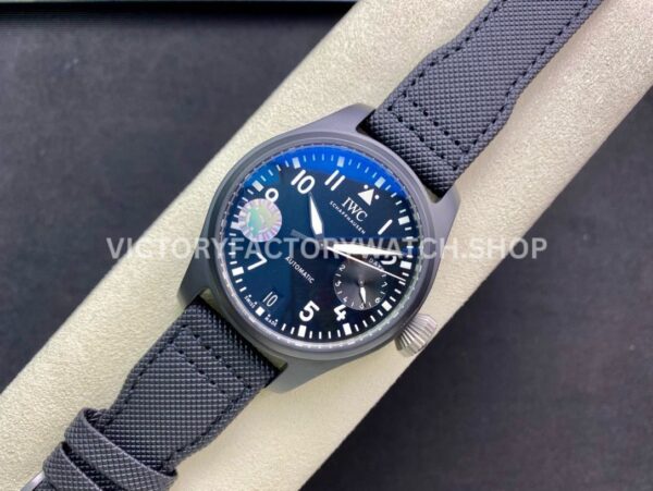 ZF Factory IWC Big Pilot Top Gun IW502003 46mm Ceramic Textile Strap Arabic Numerals Black Dial (3) ZF Factory IWC Big Pilot Top Gun IW502003 46mm Ceramic Textile Strap Arabic Numerals Black Dial