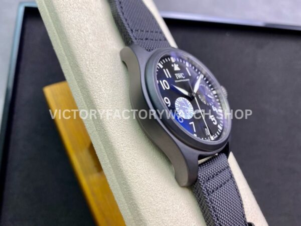 ZF Factory IWC Big Pilot Top Gun IW502003 46mm Ceramic Textile Strap Arabic Numerals Black Dial (4) ZF Factory IWC Big Pilot Top Gun IW502003 46mm Ceramic Textile Strap Arabic Numerals Black Dial