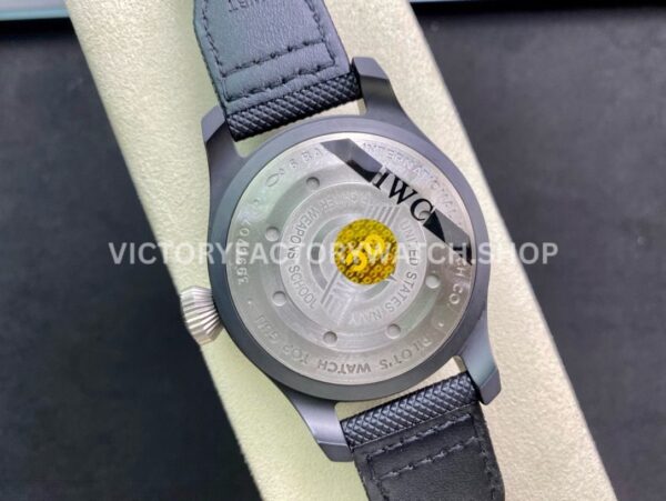 ZF Factory IWC Big Pilot Top Gun IW502003 46mm Ceramic Textile Strap Arabic Numerals Black Dial (6) ZF Factory IWC Big Pilot Top Gun IW502003 46mm Ceramic Textile Strap Arabic Numerals Black Dial