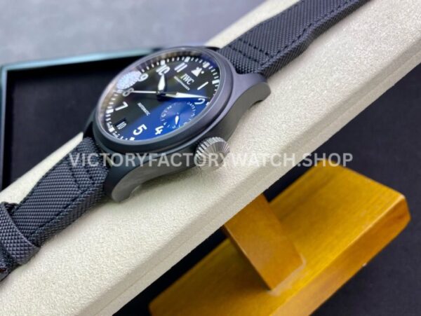 ZF Factory IWC Big Pilot Top Gun IW502003 46mm Ceramic Textile Strap Arabic Numerals Black Dial (9) ZF Factory IWC Big Pilot Top Gun IW502003 46mm Ceramic Textile Strap Arabic Numerals Black Dial