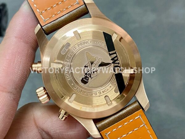 ZF Factory IWC Pilot Chronograph IW377721 43mm Rose Gold Leather Strap Blue Arabic Numerals Dial (5) ZF Factory IWC Pilot Chronograph IW377721 43mm Rose Gold Brown Leather Strap Arabic Numerals Blue Dial