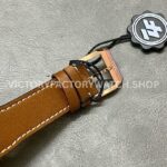 ZF Factory IWC Pilot Chronograph IW377721 43mm Rose Gold Leather Strap Blue Arabic Numerals Dial (7) ZF Factory IWC Pilot Chronograph IW377721 43mm Rose Gold Brown Leather Strap Arabic Numerals Blue Dial