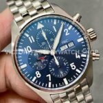 ZF Factory IWC Pilot Chronograph IW378004 43mm Full Steel Blue Arabic Numerals Dial (1) ZF Factory IWC Pilot Chronograph IW378004 43mm Full Steel Arabic Numerals Blue Dial