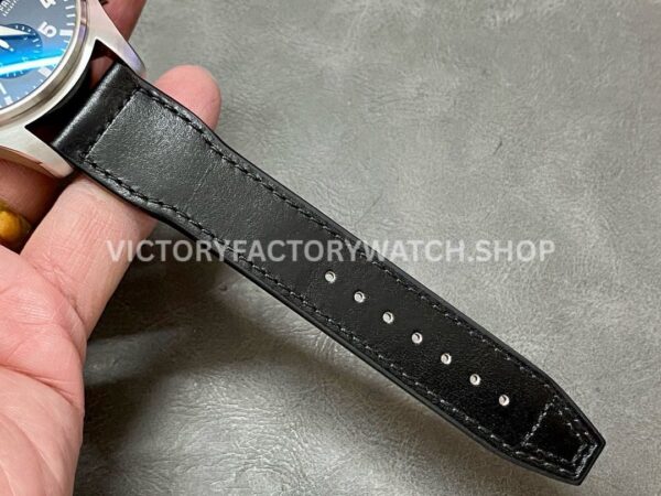 ZF Factory IWC Pilot Chronograph IW388111 43mm Steel Leather Strap Black Arabic Numerals Dial (6) ZF Factory IWC Pilot Chronograph IW388111 43mm Steel Leather Strap Arabic Numerals Black Dial