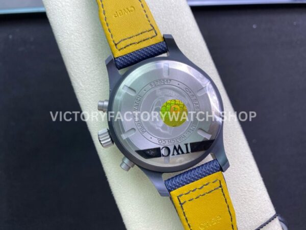 ZF Factory IWC Pilot Chronograph IW389008 44mm Ceramic Textile Strap Arabic Numerals Blue Dial (4) ZF Factory IWC Pilot Chronograph IW389008 44mm Ceramic Textile Strap Arabic Numerals Blue Dial