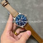 ZF Factory IWC Pilot Chronograph Le Petit Prince IW377714 43mm Steel Leather Strap Blue Arabic Numer (4) ZF Factory IWC Pilot Chronograph Le Petit Prince IW377714 43mm Steel Brown Leather Strap Arabic Numerals Blue Dial