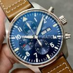 ZF Factory IWC Pilot Chronograph Le Petit Prince IW377714 43mm Steel Leather Strap Blue Arabic Numer (8) ZF Factory IWC Pilot Chronograph Le Petit Prince IW377714 43mm Steel Brown Leather Strap Arabic Numerals Blue Dial