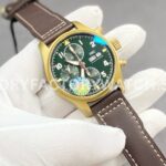 ZF Factory IWC Pilot Chronograph Spitfire IW387902 41mm Bronze Leather Strap Arabic Numerals Green Dial (6) ZF Factory IWC Pilot Chronograph Spitfire IW387902 41mm Bronze Leather Strap Arabic Numerals Green Dial