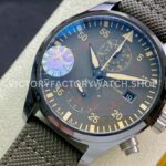ZF Factory IWC Pilot Chronograph Top Gun Miramar IW389002 44mm Ceramic Textile Strap Arabic Numerals ZF Factory IWC Pilot Chronograph Top Gun Miramar IW389002 44mm Ceramic Textile Strap Arabic Numerals Grey Dial