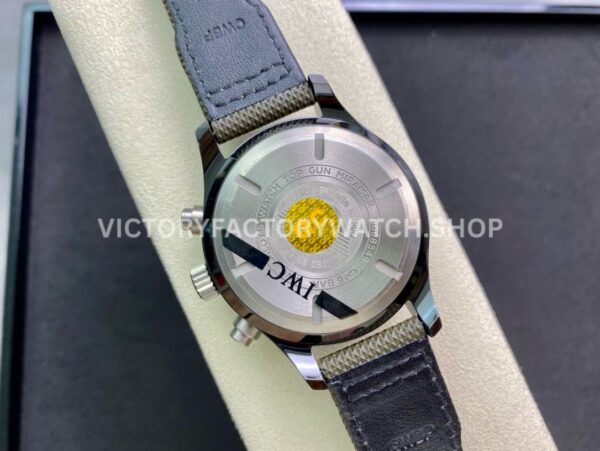ZF Factory IWC Pilot Chronograph Top Gun Miramar IW389002 44mm Ceramic Textile Strap Arabic Numerals (3) ZF Factory IWC Pilot Chronograph Top Gun Miramar IW389002 44mm Ceramic Textile Strap Arabic Numerals Grey Dial