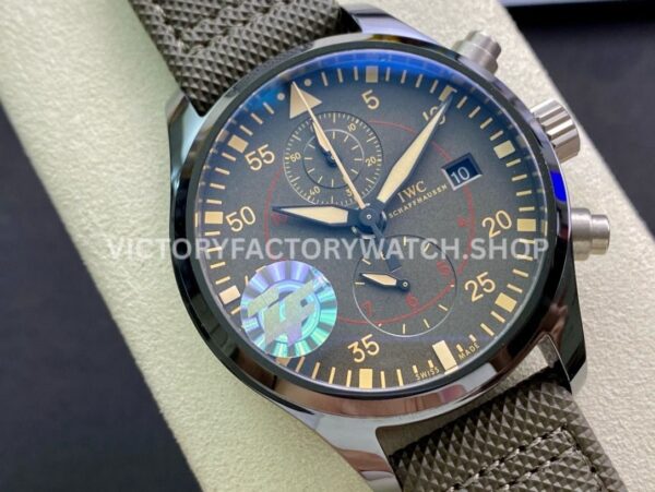 ZF Factory IWC Pilot Chronograph Top Gun Miramar IW389002 44mm Ceramic Textile Strap Arabic Numerals (6) ZF Factory IWC Pilot Chronograph Top Gun Miramar IW389002 44mm Ceramic Textile Strap Arabic Numerals Grey Dial