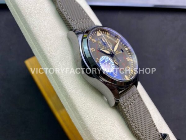 ZF Factory IWC Pilot Chronograph Top Gun Miramar IW389002 44mm Ceramic Textile Strap Arabic Numerals (7) ZF Factory IWC Pilot Chronograph Top Gun Miramar IW389002 44mm Ceramic Textile Strap Arabic Numerals Grey Dial