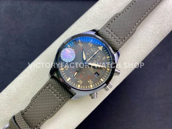 ZF Factory IWC Pilot Chronograph Top Gun Miramar IW389002 44mm Ceramic Textile Strap Arabic Numerals (9) ZF Factory IWC Pilot Chronograph Top Gun Miramar IW389002 44mm Ceramic Textile Strap Arabic Numerals Grey Dial