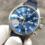 ZF Factory IWC Pilot Special Edition Blue Orange IW377729 43mm Textile Strap Arabic Numerals Blue Dial (3) ZF Factory IWC Pilot Special Edition Blue Orange IW377729 43mm Textile Strap Arabic Numerals Blue Dial