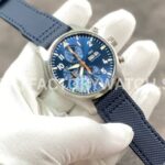 ZF Factory IWC Pilot Special Edition Blue Orange IW377729 43mm Textile Strap Arabic Numerals Blue Dial (5) ZF Factory IWC Pilot Special Edition Blue Orange IW377729 43mm Textile Strap Arabic Numerals Blue Dial