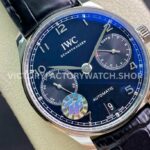 ZF Factory IWC Portuguese Automatic IW500109 42mm Steel Leather Strap Arabic Numerals Black Dial (3) ZF Factory IWC Portuguese Automatic IW500109 42mm Steel Leather Strap Arabic Numerals Black Dial