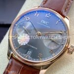 ZF Factory IWC Portuguese Automatic IW500702 42mm Rose Gold Leather Strap Arabic Numerals Grey Dial (3) ZF Factory IWC Portuguese Automatic IW500702 42mm Rose Gold Brown Leather Strap Arabic Numerals Grey Dial