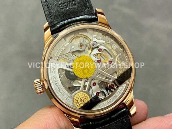 ZF Factory IWC Portuguese Automatic IW500702 42mm Rose Gold Leather Strap Silver Arabic Numerals Dial (8) ZF Factory IWC Portuguese Automatic IW500702 42mm Rose Gold Black Leather Strap Arabic Numerals Grey Dial