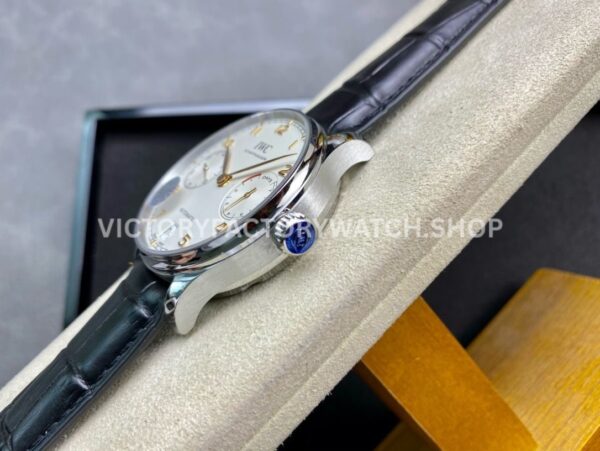 ZF Factory IWC Portuguese Automatic IW500704 42mm Steel Black Leather Strap Arabic Numerals Silver Dial (1) ZF Factory IWC Portuguese Automatic IW500704 42mm Steel Black Leather Strap Arabic Numerals Silver Dial