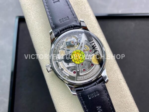 ZF Factory IWC Portuguese Automatic IW500704 42mm Steel Black Leather Strap Arabic Numerals Silver Dial (2) ZF Factory IWC Portuguese Automatic IW500704 42mm Steel Black Leather Strap Arabic Numerals Silver Dial