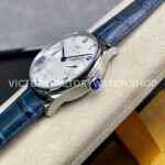 ZF Factory IWC Portuguese Automatic IW500705 42mm Steel Leather Strap Silver Arabic Numerals Dial (9) ZF Factory IWC Portuguese Automatic IW500705 42mm Steel Blue Leather Strap Blue Arabic Numerals Silver Dial