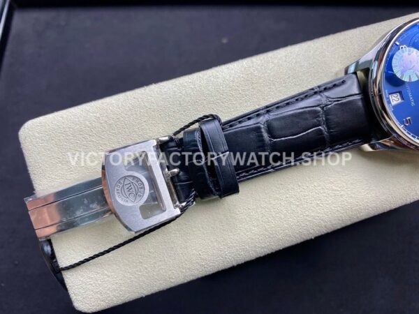 ZF Factory IWC Portuguese Automatic IW500710 42mm Steel Leather Strap Arabic Numerals Blue Dial (2) ZF Factory IWC Portuguese Automatic IW500710 42mm Steel Leather Strap Arabic Numerals Blue Dial