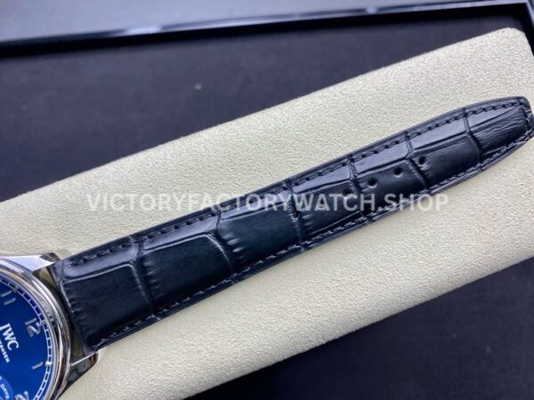 ZF Factory IWC Portuguese Automatic IW500710 42mm Steel Leather Strap Arabic Numerals Blue Dial (5) ZF Factory IWC Portuguese Automatic IW500710 42mm Steel Leather Strap Arabic Numerals Blue Dial