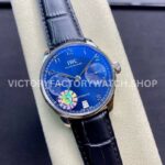 ZF Factory IWC Portuguese Automatic IW500710 42mm Steel Leather Strap Arabic Numerals Blue Dial (6) ZF Factory IWC Portuguese Automatic IW500710 42mm Steel Leather Strap Arabic Numerals Blue Dial