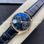 ZF Factory IWC Portuguese Automatic IW500713 42mm Rose Gold Leather Strap Arabic Numerals Blue Dial (2) ZF Factory IWC Portuguese Automatic IW500713 42mm Rose Gold Leather Strap Arabic Numerals Blue Dial