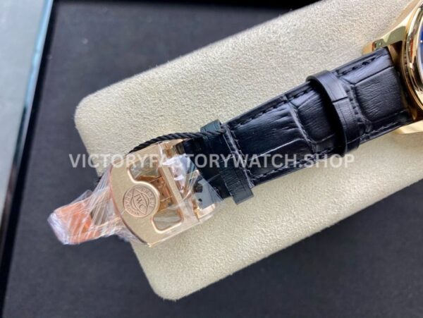 ZF Factory IWC Portuguese Automatic IW500713 42mm Rose Gold Leather Strap Arabic Numerals Blue Dial (6) ZF Factory IWC Portuguese Automatic IW500713 42mm Rose Gold Leather Strap Arabic Numerals Blue Dial