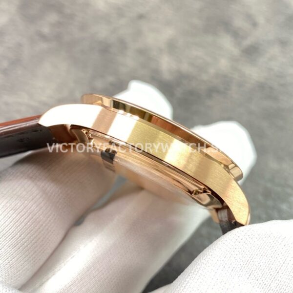 ZF Factory IWC Portuguese Chronograph IW371402 41mm Rose Gold Brown Leather Strap Arabic Numerals Silver Dial (6) ZF Factory IWC Portuguese Chronograph IW371402 41mm Rose Gold Brown Leather Strap Arabic Numerals Silver Dial