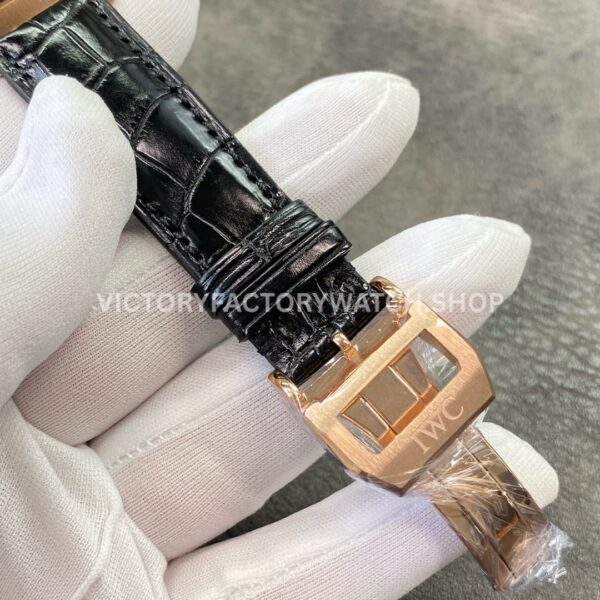 ZF Factory IWC Portuguese Chronograph IW371482 41mm Rose Gold Alligator Leather Strap Arabic Numerals Grey Dial (5) ZF Factory IWC Portuguese Chronograph IW371482 41mm Rose Gold Alligator Leather Strap Arabic Numerals Grey Dial