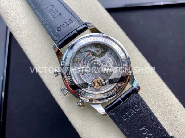 ZF Factory IWC Portuguese Chronograph IW371602 40mm Steel Leather Strap Arabic Numerals White Dial (6) ZF Factory IWC Portuguese Chronograph IW371602 40mm Steel Leather Strap Arabic Numerals White Dial