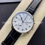 ZF Factory IWC Portuguese Chronograph IW371602 40mm Steel Leather Strap Arabic Numerals White Dial (9) ZF Factory IWC Portuguese Chronograph IW371602 40mm Steel Leather Strap Arabic Numerals White Dial