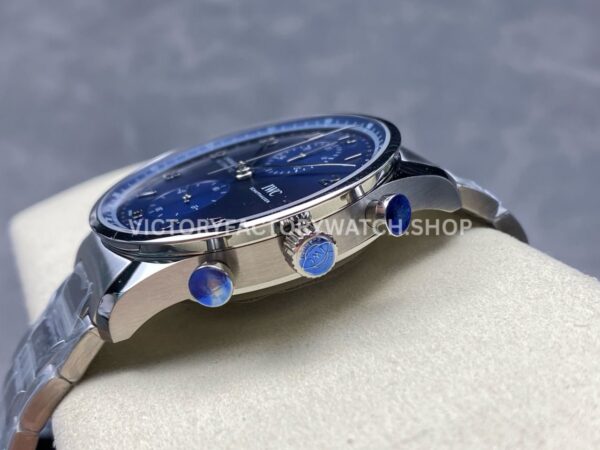 ZF Factory IWC Portuguese Chronograph IW371606 41mm Steel Blue Dial (2) ZF Factory IWC Portuguese Chronograph IW371606 41mm Full Steel Blue Dial