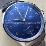 ZF Factory IWC Portuguese Chronograph IW371606 41mm Steel Blue Dial (3) ZF Factory IWC Portuguese Chronograph IW371606 41mm Full Steel Blue Dial