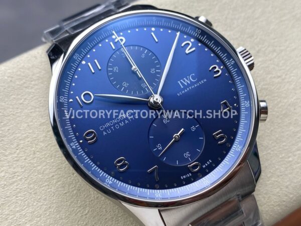 ZF Factory IWC Portuguese Chronograph IW371606 41mm Steel Blue Dial (3) ZF Factory IWC Portuguese Chronograph IW371606 41mm Full Steel Blue Dial